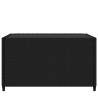 Square Garden Coffee Table Black - 50x50x30 cm Poly Rattan