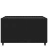 Square Garden Coffee Table Black - 50x50x30 cm Poly Rattan