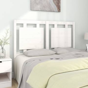 White Bed Headboard - Solid Pine Wood | 125.5x4x100 cm