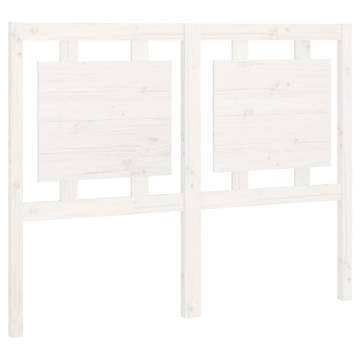 White Bed Headboard - Solid Pine Wood | 125.5x4x100 cm