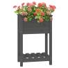 Planter with Shelf Grey - Solid Pine Wood 54x34.5x81 cm