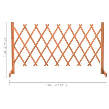 Garden Trellis Fence Orange 150x80 cm - Solid Firwood