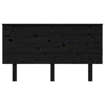 Black Solid Wood Pine Bed Headboard | Stylish & Rustic Design