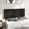 Black Solid Wood Pine Bed Headboard | Stylish & Rustic Design