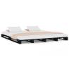 Pallet Bed Black 160x200 cm | Solid Wood Pine - Hipomarket