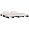 Pallet Bed Black 160x200 cm | Solid Wood Pine - Hipomarket