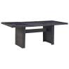 Garden Dining Table Black 200x100x74 cm Glass and Poly Rattan Colour black Quantity in Package 1 