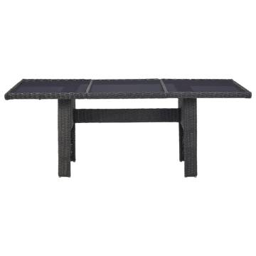 Garden Dining Table Black 200x100x74 cm - Stylish Outdoor Furniture