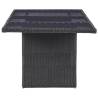 Garden Dining Table Black 200x100x74 cm - Stylish Outdoor Furniture