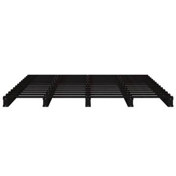 Pallet Bed Black 160x200 cm | Solid Wood Pine - Hipomarket