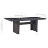 Garden Dining Table Black 200x100x74 cm - Stylish Outdoor Furniture