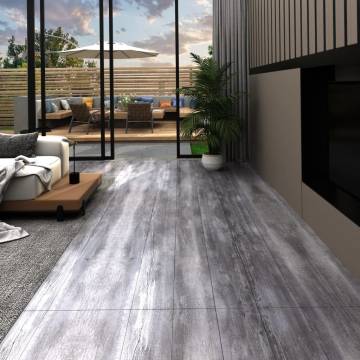 Self-Adhesive PVC Flooring Planks - Matt Wood Grey, 2.51 m²