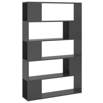 High Gloss Grey Book Cabinet Room Divider | HipoMarket