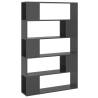 High Gloss Grey Book Cabinet Room Divider | HipoMarket