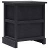 Stylish Black Nightstand | 38x28x45 cm Paulownia Wood