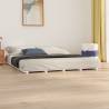 Bed Frame White 160x200 cm Solid Wood Pine Colour white Size 160 x 200 cm 