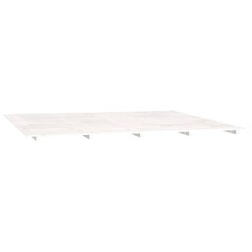 White Bed Frame 160x200 cm - Solid Pine Wood | HipoMarket