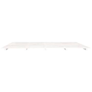 White Bed Frame 160x200 cm - Solid Pine Wood | HipoMarket