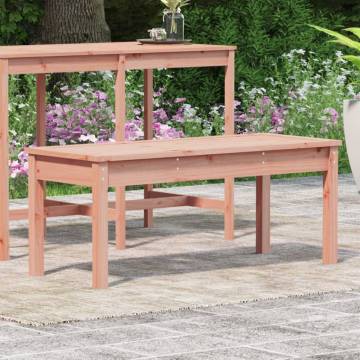 Solid Douglas Wood Garden Bench - 109x44x45 cm