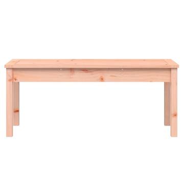 Solid Douglas Wood Garden Bench - 109x44x45 cm