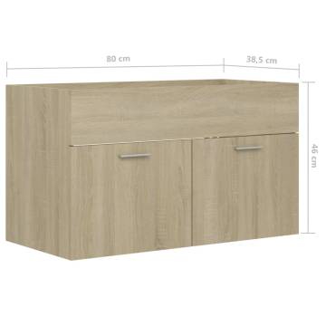 Sink Cabinet Sonoma Oak 80x38.5x46 cm - Stylish Storage Solution