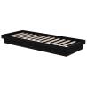 Black Solid Wood Bed Frame 75x190 cm - Small Single | HipoMarket