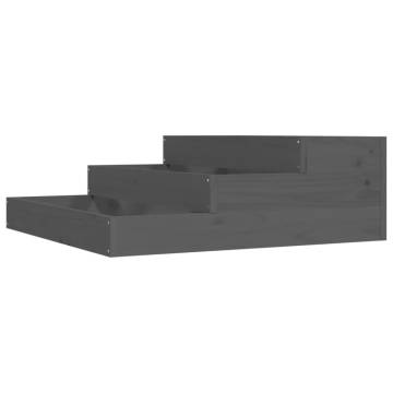 Grey Planter 78x78x27 cm - Solid Pine Wood | HipoMarket