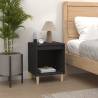 Bedside Cabinet Black 40x35x50 cm Engineered Wood Colour black Quantity in Package 1 