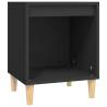 Stylish Black Bedside Cabinet - 40x35x50 cm Engineered Wood