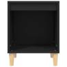 Stylish Black Bedside Cabinet - 40x35x50 cm Engineered Wood