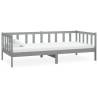 Day Bed Grey Solid Pinewood 90x200 cm - Affordable & Stylish