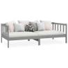 Day Bed Grey Solid Pinewood 90x200 cm - Affordable & Stylish