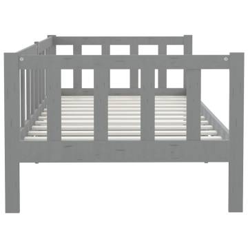 Day Bed Grey Solid Pinewood 90x200 cm - Affordable & Stylish