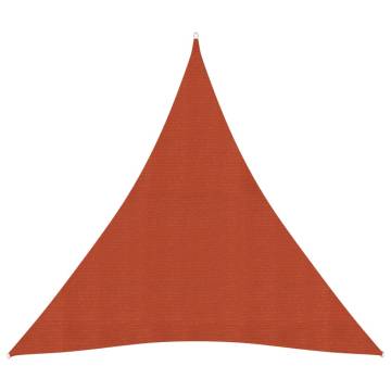 Terracotta Sunshade Sail 4x4 m - UV & Mould Resistant HDPE