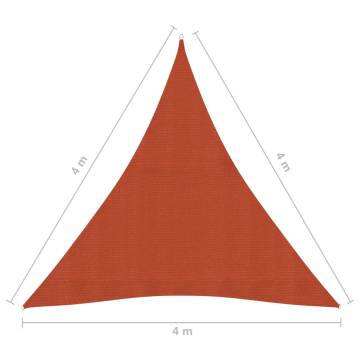 Terracotta Sunshade Sail 4x4 m - UV & Mould Resistant HDPE