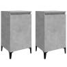 Trendy Bedside Cabinets 2 pcs Concrete Grey - Hipomarket