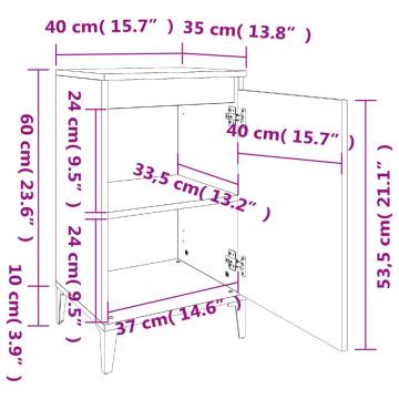 Trendy Bedside Cabinets 2 pcs Concrete Grey - Hipomarket