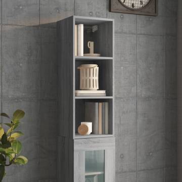 Grey Sonoma Wall Cabinet - 32.5x34.5x90cm | HipoMarket