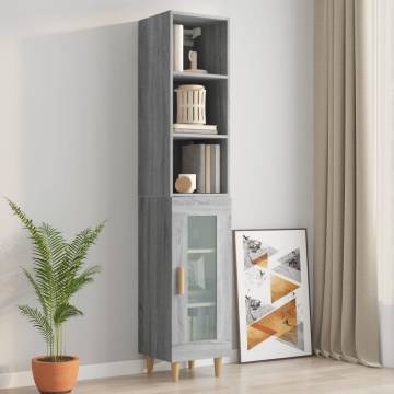 Grey Sonoma Wall Cabinet - 32.5x34.5x90cm | HipoMarket