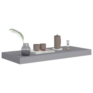 Floating Wall Shelves - 4 pcs Grey MDF | Stylish Home Decor