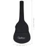 Guitar Bag for 4/4 Classical Guitar - Black Fabric 100x37cm