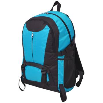 Hiking Backpack 40L Black and Blue - Durable & Comfortable