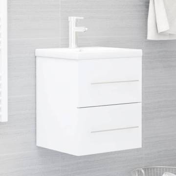 Stylish White Sink Cabinet - 41x38.5x48 cm Engineered Wood