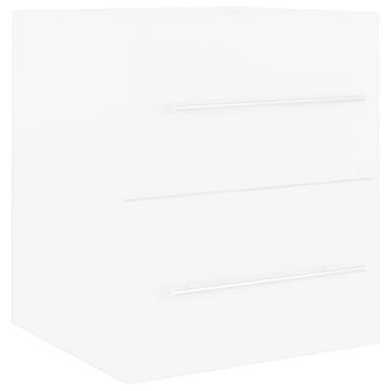 Stylish White Sink Cabinet - 41x38.5x48 cm Engineered Wood