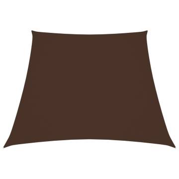 Sunshade Sail Oxford Fabric Trapezium 2/4x3 m Brown | HipoMarket