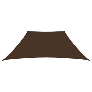 Sunshade Sail Oxford Fabric Trapezium 2/4x3 m Brown | HipoMarket