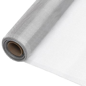 Mesh Screen Aluminium 60x500 cm Silver - Durable Insect Protection