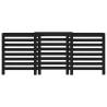 Radiator Cover Black - Solid Pine Wood | 210x21x85 cm