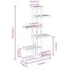 Flower Stand 75x25x140.5 cm - Solid Wood Fir Plant Rack