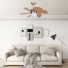 Ceiling Fan with Light 76 cm Light Brown Colour light brown 